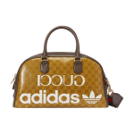 Gucci X Adidas Originals Koost&ouml;&ouml; 2022 Vintage Logo Reljeefne Trendikas Nahast &Otilde;lakott Totes Reiskott Keskmine Meeste kotid 702400-UVSFT-7268 Basic Set (Bag+Dust Bag)