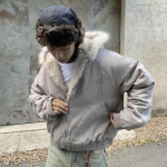 Ameerika retro villase kraega kapuutsiga puuvillane jope talvine paks pl&uuml;&uuml;sist &uuml;laosa meestele t&auml;nav hip-hop gooti harajuku &uuml;lem&otilde;&otilde;duline jope mantel M hall v&auml;rv