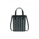Lacoste Moer retrotr&uuml;kiga PVC kott-&otilde;lakott Crossbody V&auml;ikesed naiste kotid Tume-roheline Kreem NF4463ZEM44 Small