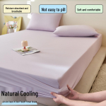 Suvine jahutav j&auml;&auml;rsiidist voodipesukomplekt: Mittekleepuv, Masinpestav, Kassi karva vastane Sisaldab 3 osa 150*200cm Single Fitted Sheet