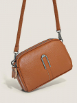 Ehtsast nahast kott Luksuslik naiste k&auml;ekottide kott naistele 2022 naiste sidur telefonikotid &otilde;lakott Crossbody Messenger Pack 19cm6cm13cm pruun