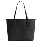 Coach City 33 Logoga Plaadiga Magnetilise Sulguriga T&otilde;mblukuga Kotid Naiste T&otilde;mblukuga Kotid S&uuml;si CV976-QBMI5 Gift Box Sets (Basic Set+Black Box) black