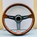14-tolline JDM Klassikaline Puidust Spordirool Universaalne ABS Vintage Puidust Rool Auto Lisatarvikud must