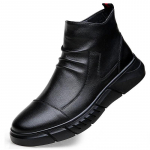 Meeste Chelsea saapad Slip-on veekindlad poolsaapad Retromustad meeste moesaapad Mootorjalatsid Suures suuruses 39