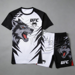 Suvine uus UFC MMA spordifitnessi komplekt meestele ja naistele, v&otilde;itlus-, Sanda-, poksihuvilistele, kiiresti kuivav, hingav komplekt S