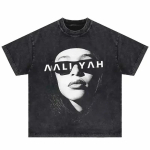 Vabaajalikud avarad topid Unisex Klassikaline Harajuku Streetwear Hip Hop Vintage T-s&auml;rgid Aaliyahs Baby Girl Lilla Bootleg Prindiga T-s&auml;rgid 3XL mitmev&auml;rviline