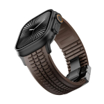 FKM kummipael Apple Watchile 46mm 45mm 44mm 42mm Spordirihm Iwatch Ultra 2 1 49mm Series 10 9 8 7 Se 6 5 4 jaoks K&auml;ev&otilde;ru 42 44 45 46MM must pruun v&auml;rv