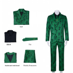 Gotham The Riddler Cosplay Kost&uuml;&uuml;m Rohelise K&uuml;sim&auml;rgiga &Uuml;likonnaks Halloweeni jaoks S