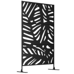 Dekoratiivne aia privaatsusekraan alusega, 6,5 jalga vabalt seisev metallist v&auml;litingimustes kasutatav eraldaja 122 x 45 x 198 cm