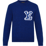 Louis Vuitton 2010ndad LV-Intarsia &uuml;mmarguse kaelusega kampsun 1A7XOI S sinine