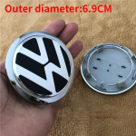 69/70/75/76mm 4tk Auto rattakeskuse embleemid Veljekatted Volkswagen VW GTI Jetta Tiguan Golf POLO Passat B5 B6 SCIROCCO jaoks knvc93 white