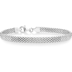 Miabella Itaalia 925 Sterling H&otilde;be 5mm V&otilde;rk K&auml;ev&otilde;ru Naistele | Peen Ehted, L&uuml;lik Kett, Valmistatud Itaalias Length 6.5 Inches + 0.5 E white