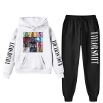 Taylor Swift The Eras Tour Unisex Huppar 1D Prindiga M white