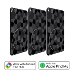 4-pakiline Android juhtmevaba laadimine J&auml;lgimiskoht Rahakotituvastaja Kaart Veekindel GPS-lokaator T&ouml;&ouml;tab rakendusega Google Find My Tag Black-3pcs