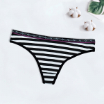 Seksikad stringid, puuvillased naiste alusp&uuml;ksid G-String T-seljaga naiste aluspesu p&uuml;ksid pesu naiste bikiinid 1 osa M must