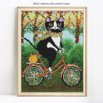 Teemanttikandid Loodusloomad Teemantmaaling &Uuml;mmargused kivid Kasside teemant 20X30