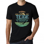 Meeste vintage T-s&auml;rk graafilise tr&uuml;kiga M&auml;giuurija TEIDE S&uuml;gavmust XS must