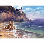 5D-teemanttikandid maastik mere&auml;&auml;rne &uuml;mmargune teemantmaaling maastikupildid kividest 20X30CM