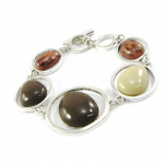 Les Tr&eacute;sors De Lily [H9827] - Bracelet Cr&eacute;ateur 'M&eacute;tisse' marron beige pruun