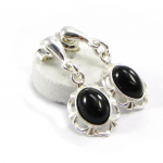 Les Tr&eacute;sors De Lily [I2565] - h&otilde;bedased k&otilde;rvar&otilde;ngad  D&eacute;esse Noir de Jais  h&otilde;be-must (roodiumiga kaetud) - 23x10 mm must