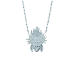 Les Tr&eacute;sors De Lily [N7686] - Collier Argent 'Navajos' argent&eacute; (rhodi&eacute;) - 19x15 mm h&otilde;be
