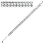 Les Tr&eacute;sors De Lily [Q4708] - Bracelet Argent 'Sissi' blanc argent&eacute; (rhodi&eacute;) - 7 mm valge
