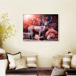 DIY teemantmosaiik t&auml;isekraan Loomade teemanttikandid Hirvede saabumise kividest pildid 20X30CM