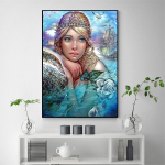 Teemanttikandid T&uuml;druku teemantmosaiik portree t&auml;ispuur Teemantmaal ristpistes 20X30CM