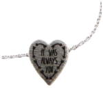 7bis [R1490] - Bracelet artisanal 'Messages' argent&eacute; (It was always you) -  11x10 mm h&otilde;be