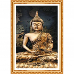 Religioosne Buddha ikoon Teemantmaal Ristpistes portree t&auml;isteemantkivist tikandid 20X30CM