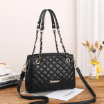 SCIONE kott Naiste kott Uus teemantkettkott Wild Fashion &otilde;lakott Suur k&auml;ekott 27cm*11cm*46cm must