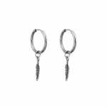 Hip Hop Kpop Boy Leaf Titaan Sulg Ripats Hoop K&otilde;rvar&otilde;ngad Korea ehted