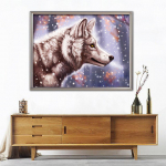 5D DIY Teemantmaal Hunt t&auml;isruudu teemanttikandid Talvine Loom Ristpistes Lume seinakaunistus Full Round 20X30CM