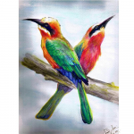 DINGPU 5D DIY Teemantmaaling T&auml;is&uuml;mmargune Loomade Teemanttikandid Rhinestones Mosaiik K&auml;sitsi valmistatud Kodukaunistus 20X30CM punane