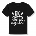 &Otilde;dede-vendade T-S&auml;rgid Laste T-s&auml;rgid Big Brother Big Sister teadaande Ts&auml;rk Laste l&uuml;hikeste varrukatega T-s&auml;rk &uuml;lendatud suurele vennale/&otilde;ele 1 must