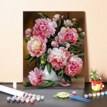 Numbrite j&auml;rgi maalimine K&auml;sitsi maalitud l&otilde;uendimaal Dekompressioon kodukaunistus DIY digitaalne &otilde;limaal 40x50cm no frame