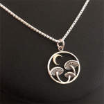 Vintage kuuseene kaelakee naiste h&otilde;bedase v&auml;rviga &otilde;&otilde;nes ripats pulmakaelakee ehted kingitused h&otilde;be