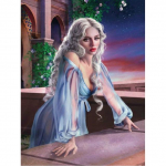 5D DIY Teemantmaal Pikajuukselised kaunitarid Ristpistete komplekt Mosaiik Teemanttikandid Roos T&auml;is&uuml;mmargune/ruudukujuline puur Kodukaunistus Round 20x30cm