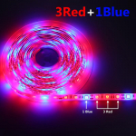 MALITAI LED-ribad puutel&uuml;litiga h&auml;mardatav LED kasvuvalgusriba 12V t&auml;isspektriga toataimede lamp IP65 l&otilde;igatud aiavalgustid EL pistikuga 5M-EU 3R+1B sinine/punane