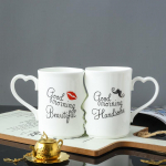 2tk/komplekt Creative Couple Gift Kruus Keraamiline tass Kohvitass Piimatass Hommikus&ouml;&ouml;gitass