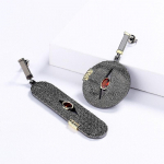 SACE GEMS naistele Antiikkujundusega as&uuml;mmeetrilised tilgad k&otilde;rvar&otilde;ngad CZ kivist gooti stiilis musta kullav&auml;rvi ehted must