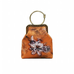 Johnature elegantne Cheongsami kott Naiste antiikne k&auml;ekott K&auml;sitsi valmistatud tr&uuml;kkimine Mitmek&uuml;lgne kett v&auml;ike &otilde;lakott oranž