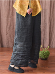 Johnature naiste linane Patchwork v&auml;rvi laia s&auml;&auml;rega p&uuml;ksid elastne v&ouml;&ouml;koht suvine lahtised naiste pikad p&uuml;ksid One Size must