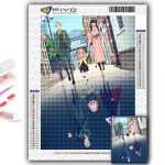 5D DIY Anime plakat SPY FAMILY Ristpistega kivikivid Teemantjoonistus Tikand Mosaiik Kodukaunistus Full Round 20X30CM