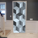 3D-tapeet, isekleepuv uksesein, eemaldatav vin&uuml;&uuml;list kodukaunistus, kunstikleebis Puidust maastik Seinaplakat Kleebised Porte deursticker 90x200cm