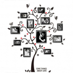 Moodne perekondlik fotoraam, puu eemaldatav seinakleebis, DIY kodukaunistusega kleebis