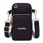 Yogodlns Contrast Color nailon telefoni &otilde;lakott V&auml;ike Crossbody kott Vertikaalne t&otilde;mblukuga Messenger rahakott Ostlemine M&uuml;ndikaardi rahakott 10x8x18cm hall v&auml;rv/lilla