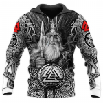 Urban Trend Cosplay Style Meeste kapuuts kevade ja s&uuml;gise Kvaliteetsed Viimistletud Mustrid Viking Myth Totem 3D Prindiga dressipluus 4XL 2XL