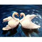 DIY Swan 5D Teemantmaal T&auml;is &uuml;mmargune vaik Loom Diamont Tikand Mosaiik Ristpistes Komplektid Seinakunst Kodukaunistuse kingitus Full Round 20x30CM