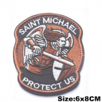 SAINT MICHAEL PROTECT US M&auml;rgi konks tikitud plaastrid S&otilde;jav&auml;e taktikalised riided K&auml;epaelad m&uuml;tside jaoks Seljakotid S&uuml;mbolid Dekoratiivne